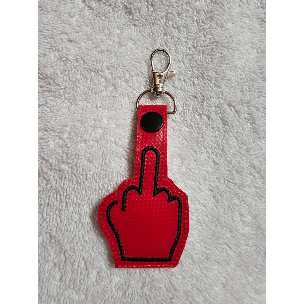 Novelty Middle‎ Finger Keychain Funny Rude Keyring Gag Gift Accessory